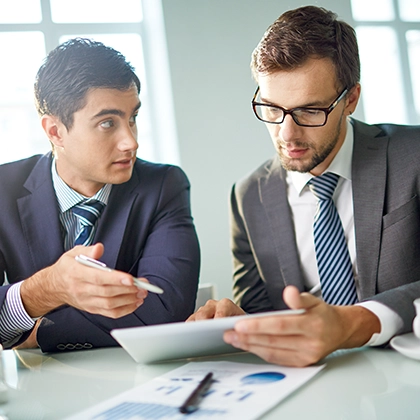 London accountants reviewing corporation tax returns